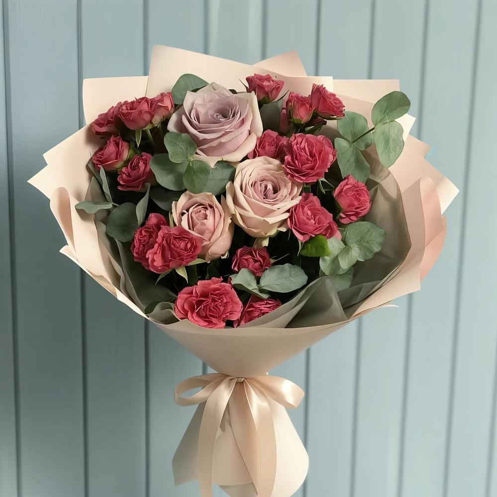 Букет цветов из: Гвоздики и Розы в Знаменске