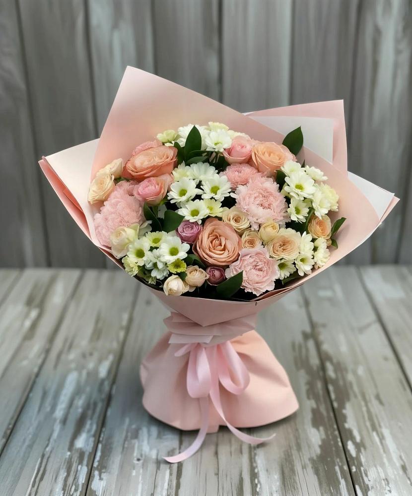 Букет цветов из: Гвоздики, Розы и Хризантемы в Знаменске