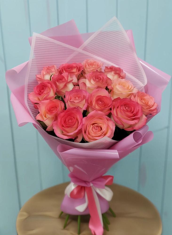 Букет 15 Розовых роз Равель в Знаменске