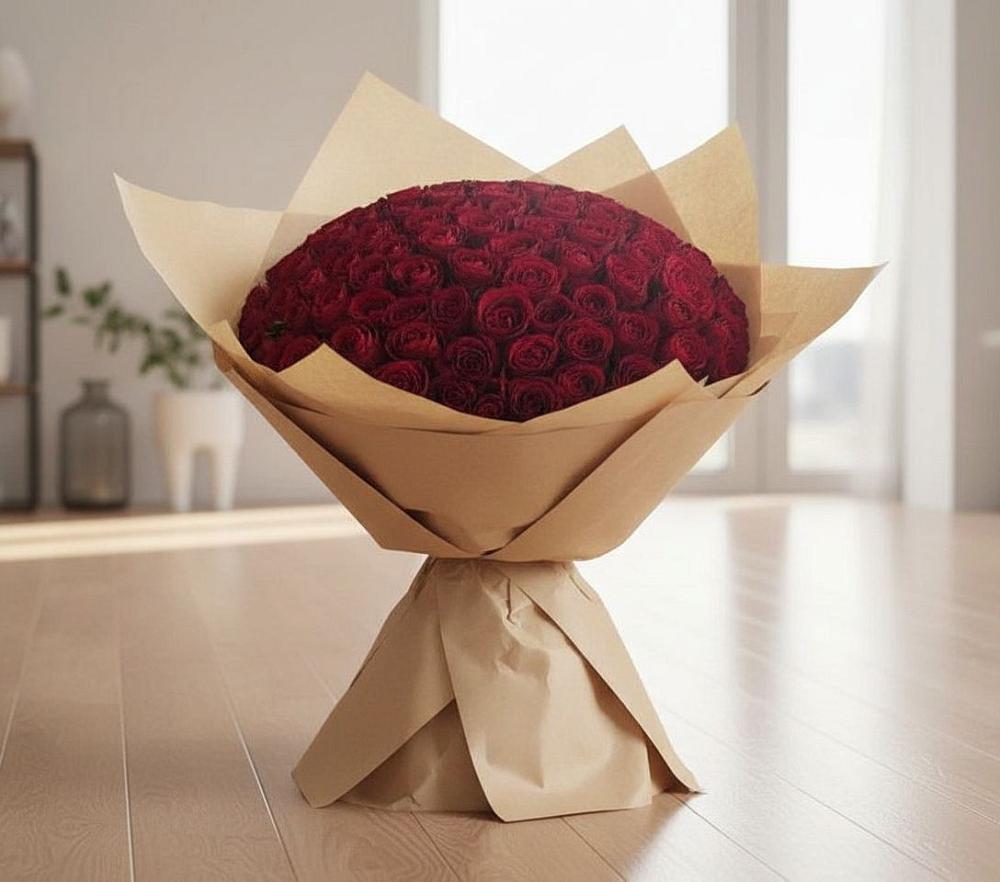Букет 101 Красная роза в Знаменске