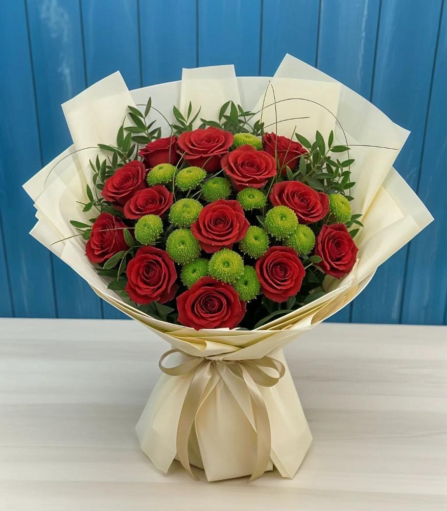 Букет цветов из: Розы и Хризантемы в Знаменске