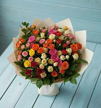 Букет Микс из разноцветных кустовых роз #REPLACE_PRED# Знаменске